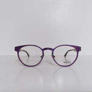 Womens Innotec Designer Eyeglasses Frames And Case 48-20-145 Purple Never Worn